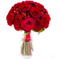 Букет с красными розами №208