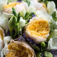 Свадебный букет невесты с пионовидными розами №243