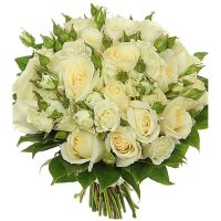 Свадебный букет невесты с белыми розами №246