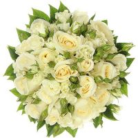 Свадебный букет невесты с белыми розами №246