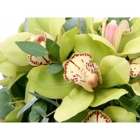 Свадебный букет невесты с зелеными орхидеями №273