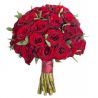 Свадебный букет невесты с красными розами №278
