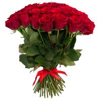 75 красных роз (50 см)