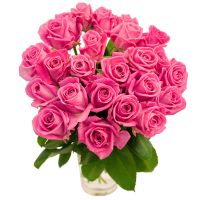 25 розовых роз