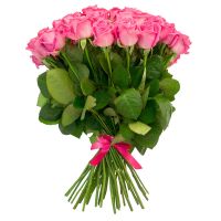 51 розовая роза (50 см)