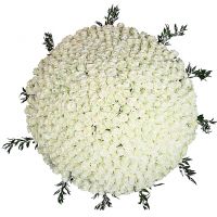 501 белая роза в корзине