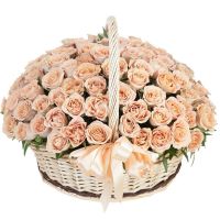 Композиция из 101 розы «Молочный шоколад»