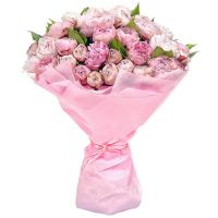 Букет из 51 пиона «Райское наслаждение»