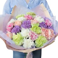 Букет с диантусом «Ассорти»