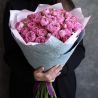 Букет с пионовидными розами «Мисти бабблс» (19 шт)