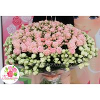 201 роза: нежно-розовая + кустовые розы