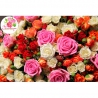 Осенний микс из 101 розы: розовая + кустовые