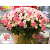Мегамикс: 30 кустовых хризантем, 41 розовая роза
