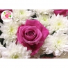 Букет из 20 хризантем и 21 розы «Аква»