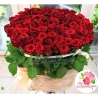 Корзина  из 101 красной розы «Ред Наоми»