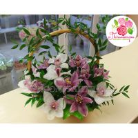 Корзина с орхидеями малая