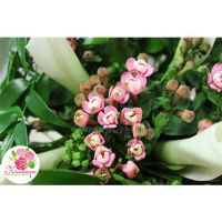 Букет с боувардией и каллами