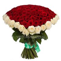 101 роза в форме сердца